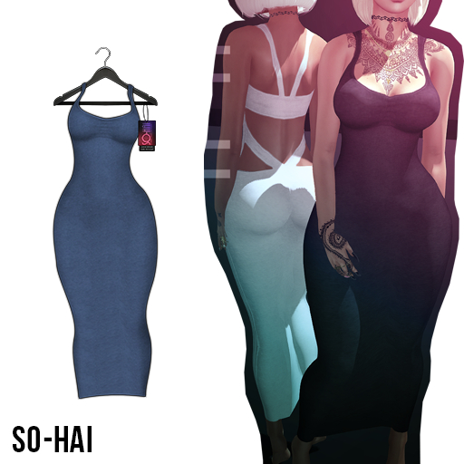 . So-Hai . Cotton Maxi Navy