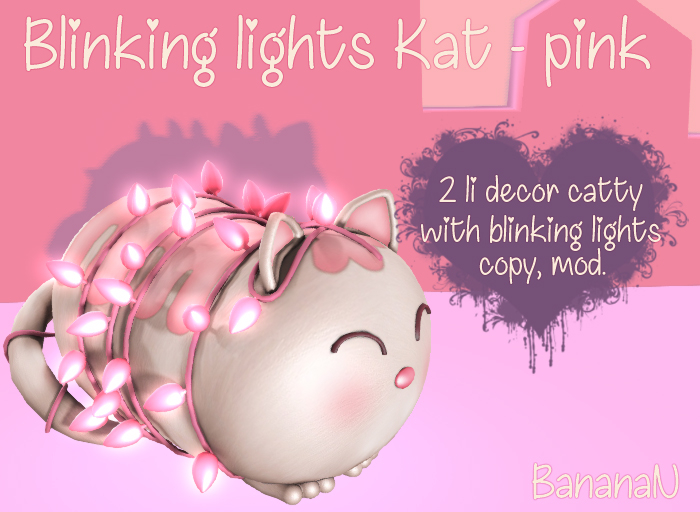 Blinking lights Kat -  pink 