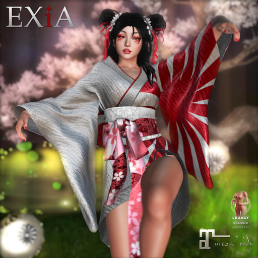 * EXiA * Hirume Kimono White & R