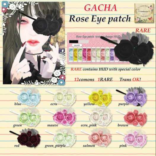 ***Ambrosia***Rose Eye patch[yellow]
