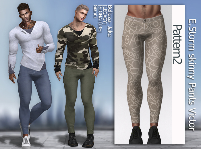 E.Storm skinny Pants. Victor Pattern2