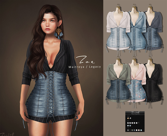 =Zenith=Zoe Corset Coat (All) Maitreya/Legacy