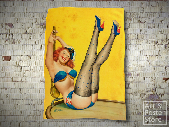 Flirty Girl | Rippled Peeling Poster 
