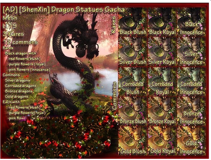 [AD] [ShenXin] Black Dragon Statue (Innocence) RARE