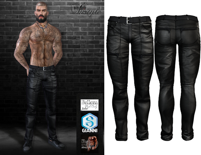 InStyle-Leather Pants - Black (Athletic&Legacy,Gianni,Jake)