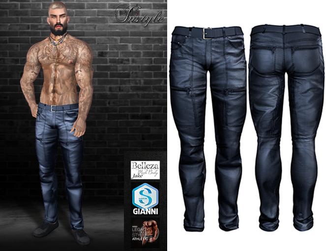 InStyle-Leather Pants - Blue  (Athletic&Legacy,Gianni,Jake)