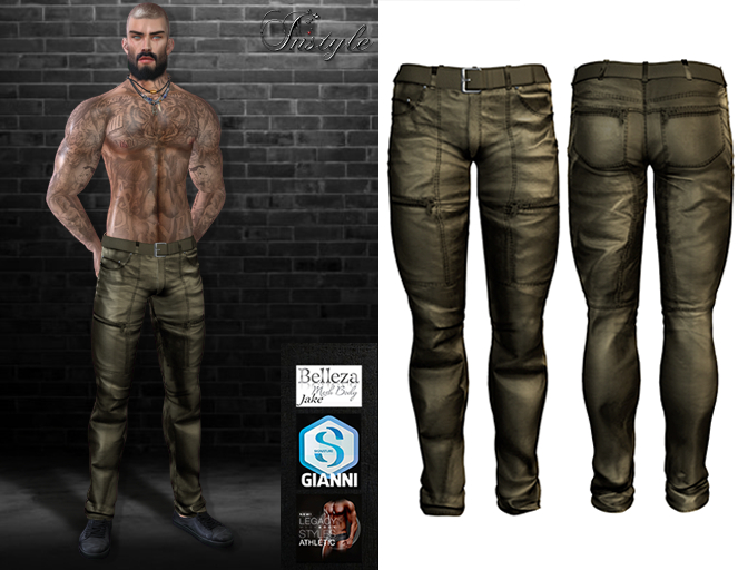 InStyle-Leather Pants - Green (Athletic&Legacy,Gianni,Jake)