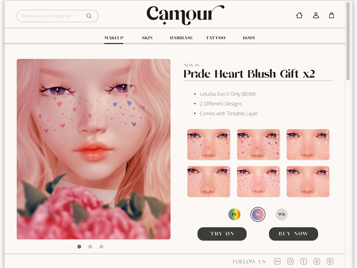 +CAMOUR+ Pride Heart Freckles Gift