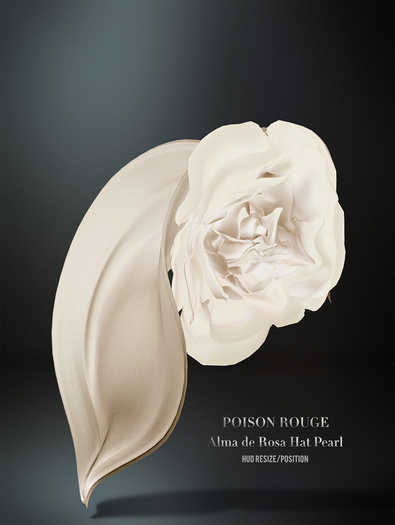 POISON ROUGE Alma de Rosa Hat - Pearl