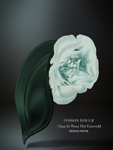 POISON ROUGE Alma de Rosa Hat - Emerald 