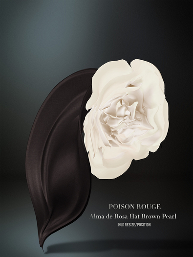 POISON ROUGE Alma de Rosa Hat - Brown Pearl