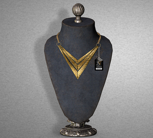 NetStyLe TRIANGLE Necklace Patterned Gold