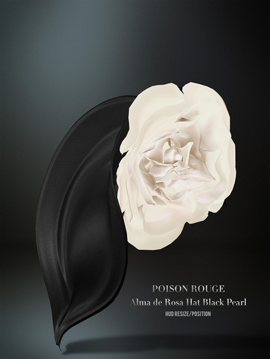 POISON ROUGE Alma de Rosa Hat - Black Pearl