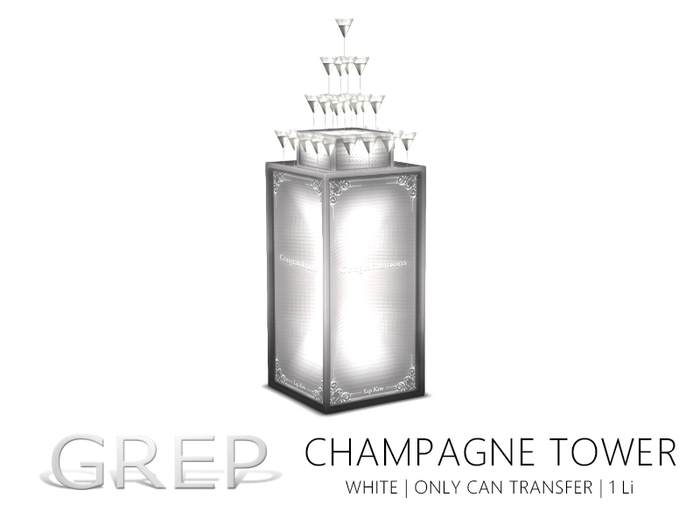 [ Lip Kiss ] Champagne Tower [ White ]