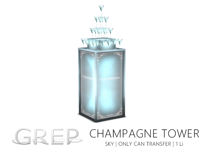 [ Lip Kiss ] Champagne Tower [ Sky ]