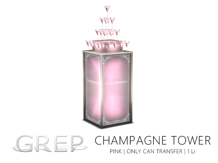 [ Lip Kiss ] Champagne Tower [ Pink ]