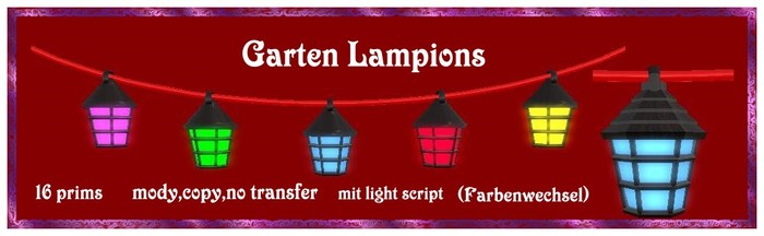 Garten Lampions