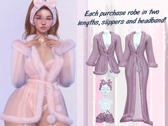 Lunar - Nite Robe & Slippers & Headband - Dusk