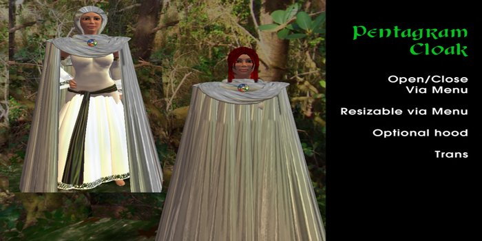 White Pentagram Cloak 