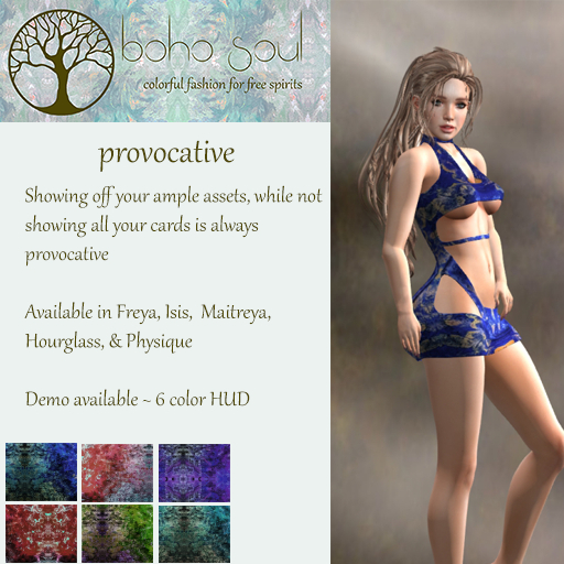 Second Life Marketplace - (BSS) Provocative - All Colors - Boho Soul Sexy  Short Dress
