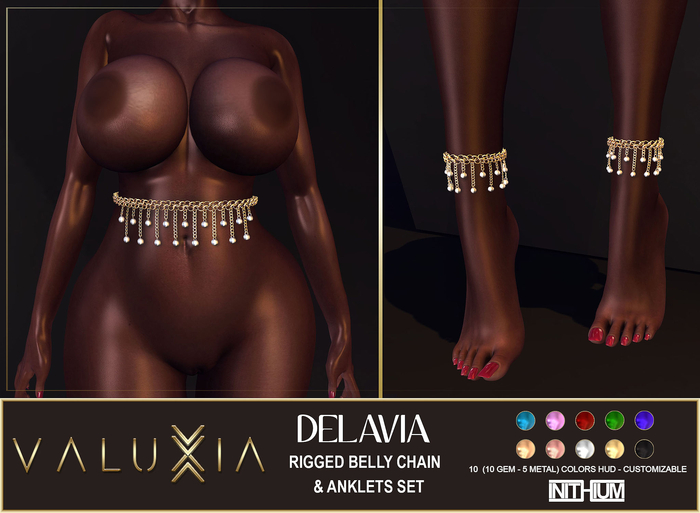 VALUXIA - Delavia Belly Chain & Anklets (KUPRA)