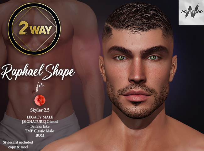 2WAY - Raphael Shape for Lelutka  Skyler Head 2.5 {Add}