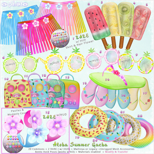 [ bubble ] 18- Flower Modesty Set (Maitreya) RARE