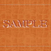 Zoy Texture [ Cable knit stripe Leather with stitching 05 ] Seamless - Orange