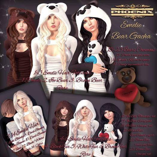 :::Phoenix::: 5. Emelie Hair - White Fur Fatpack (boxed) RARE