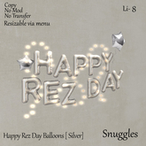 Happy Rez Day Balloons [ Silver] Boxed