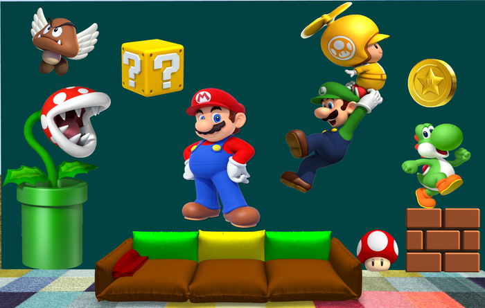 Mario wall sticker decal mural 