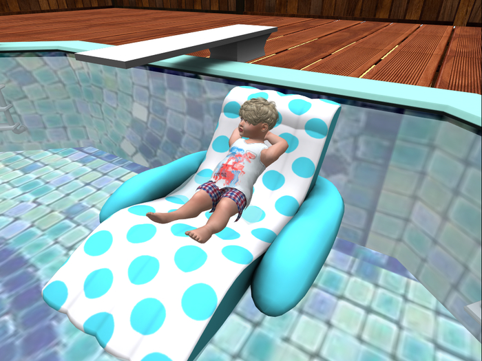 Toddler Pool Lounge Aqua