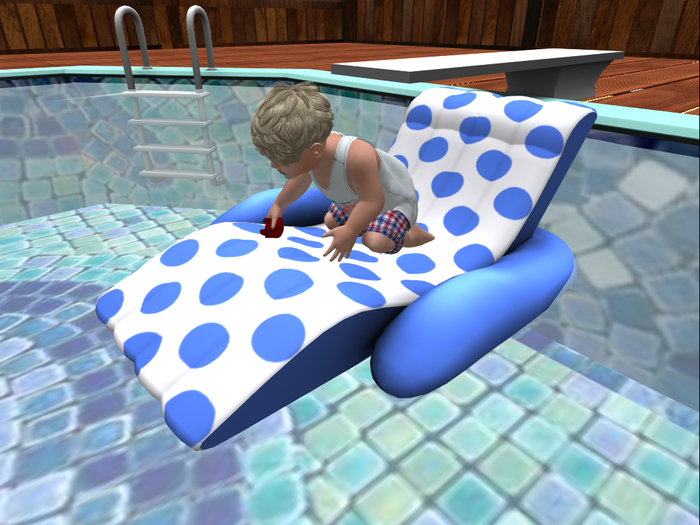 Toddler Pool Lounge Blue