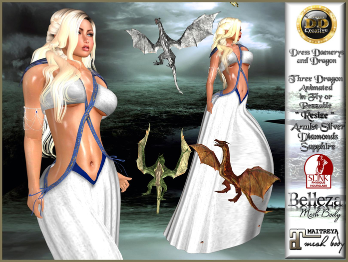 ☾ⅅⅅ☽ ☬ Dress Daenerys and Dragon ☬