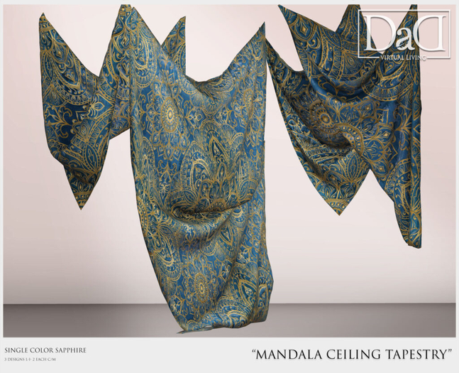 Mandala Ceiling Tapistry - Sapphire