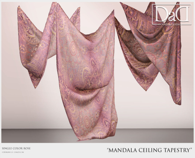 Mandala Ceiling Tapistry - Rose