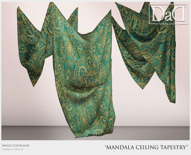 Mandala Ceiling Tapistry - Jade