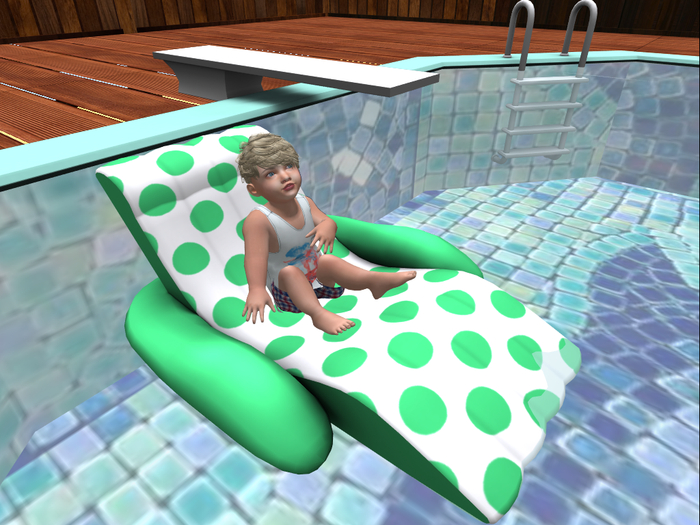 Toddler Pool Lounge Green