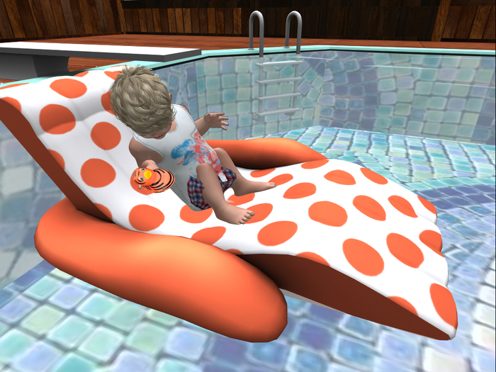 Toddler Pool Lounge Orange
