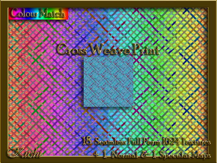 Cross Weave Print Seamless Texture Set