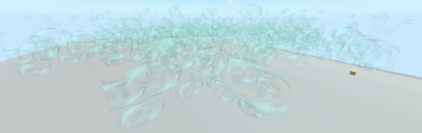 Air bubbles Under Water Rising to Water Surface