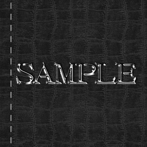 Zoy Texture [ Cable knit stripe Leather with stitching 07 ] Seamless - Black
