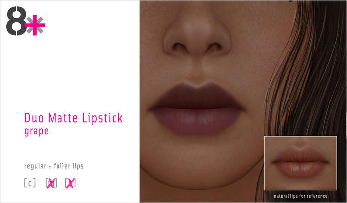 8+ // Lipstick - Duo Matte Grape