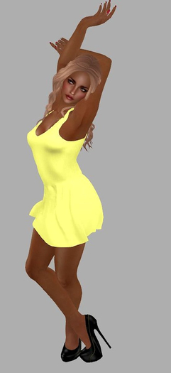pale yellow dress