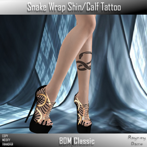 [RD] Snake Wrap Shin/Calf Tattoo