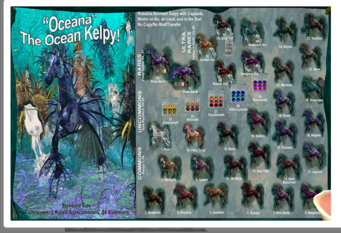 31 *E* RHR "Oceana" GESTURE HUD KELPY Pose Set B RARE