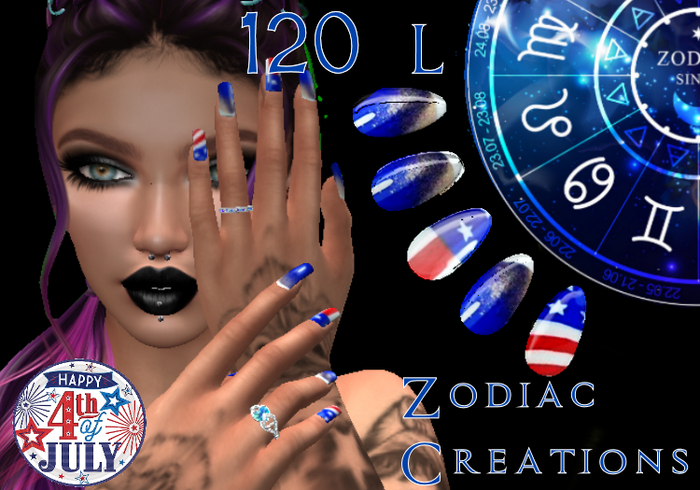 Blue Flag Nails