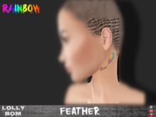 LOLLY's BOM things... [tattoo] RAINBOW feather (neck)