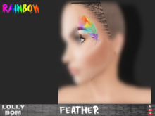 LOLLY's BOM things... [tattoo] RAINBOW feather (face)