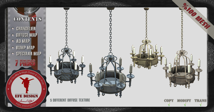 Retro Chandelier Fat Pack Full Permission Efe Design